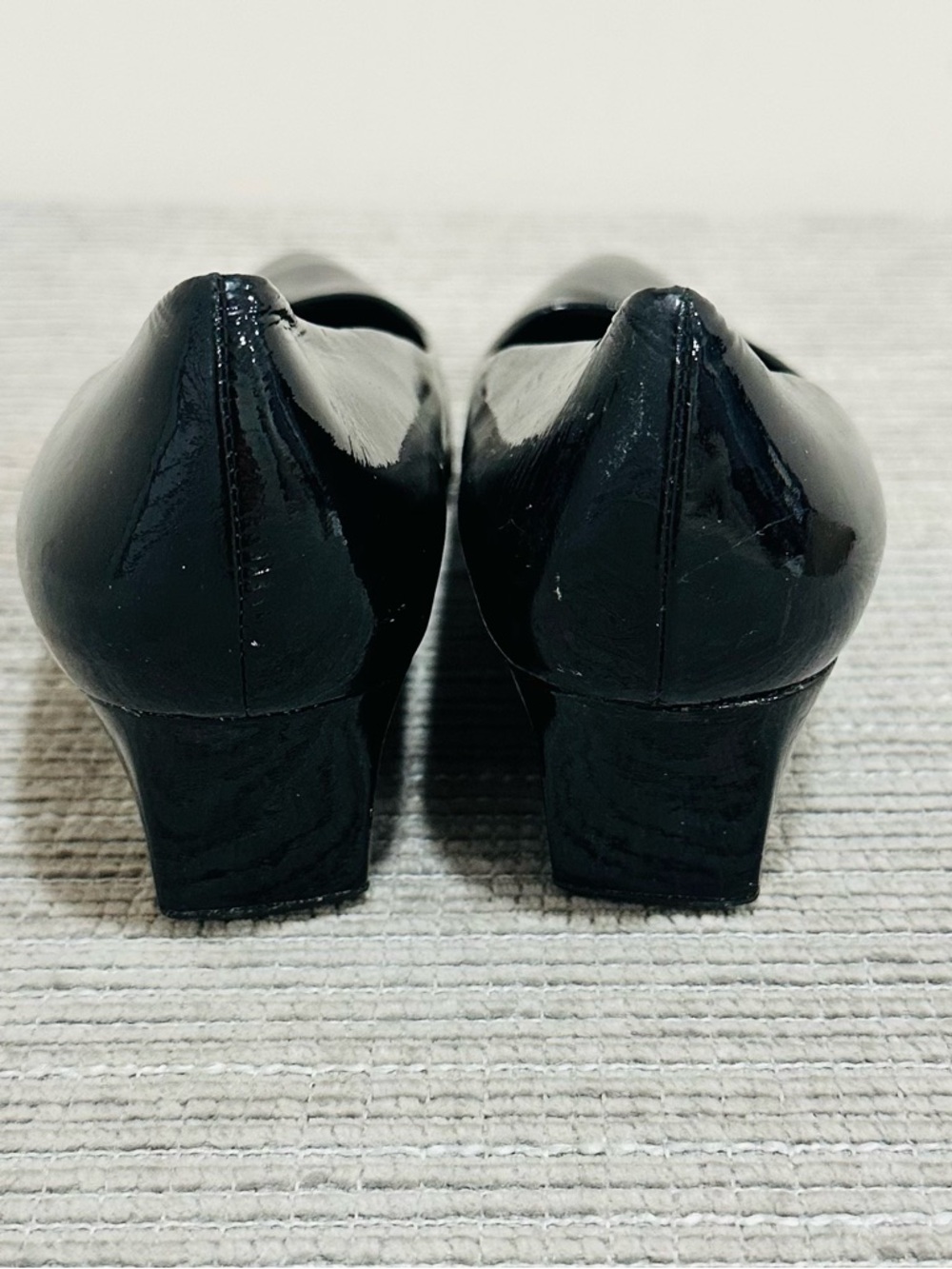 Stuart‎ Weitzman Women’s Black Patent Leather Wedges Size 5,5 - Picture 5 of 11